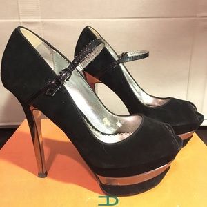 Bebe James Shoes Black Suede